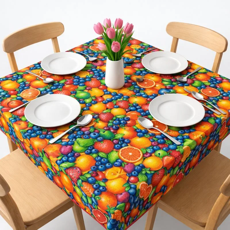 سفره 2 نفره مدل میوه تابستانی 450 سایز 70*60 سانتیمتر