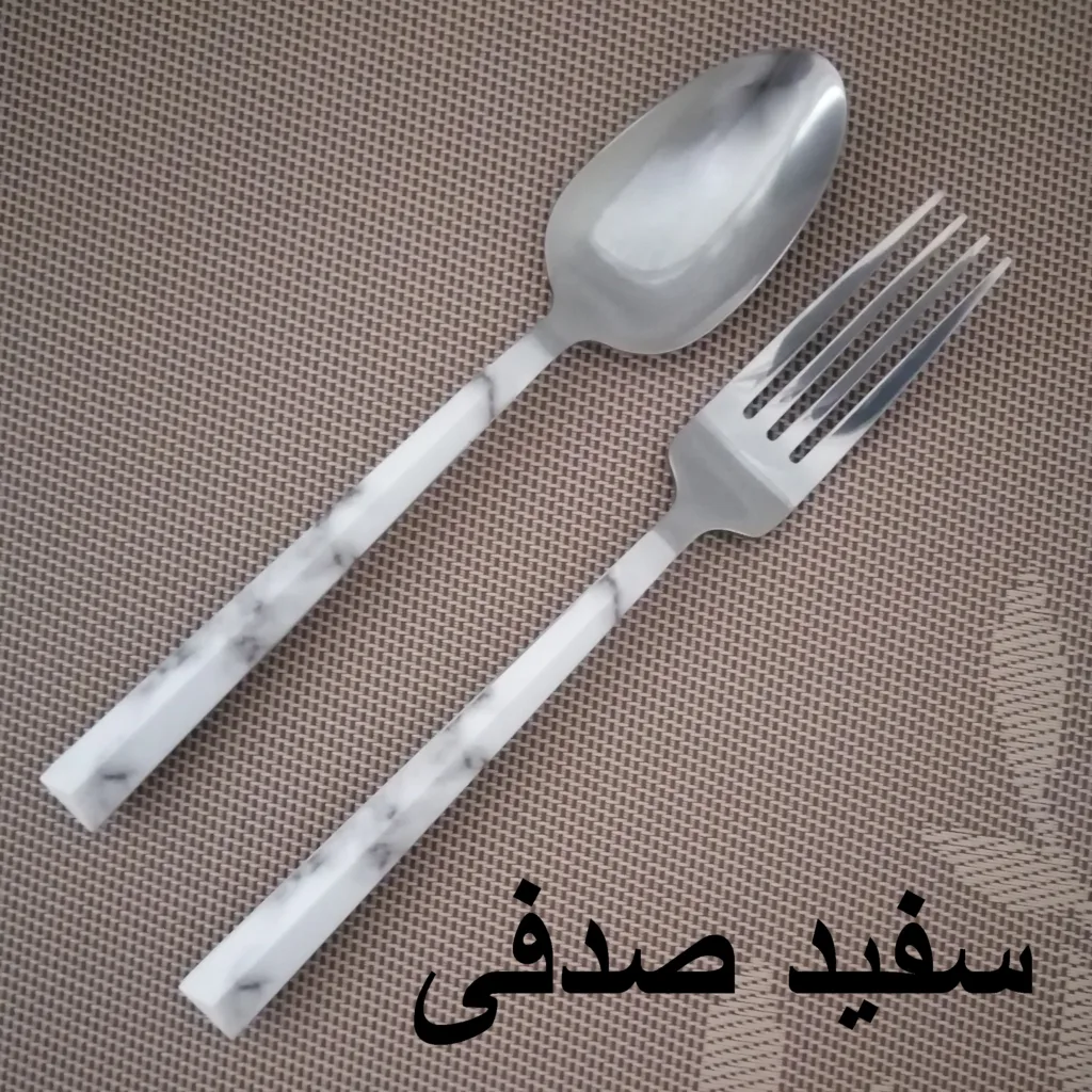 سرویس قاشق و چنگال 12 پارچه 6 نفره ام جی مدل ماربل