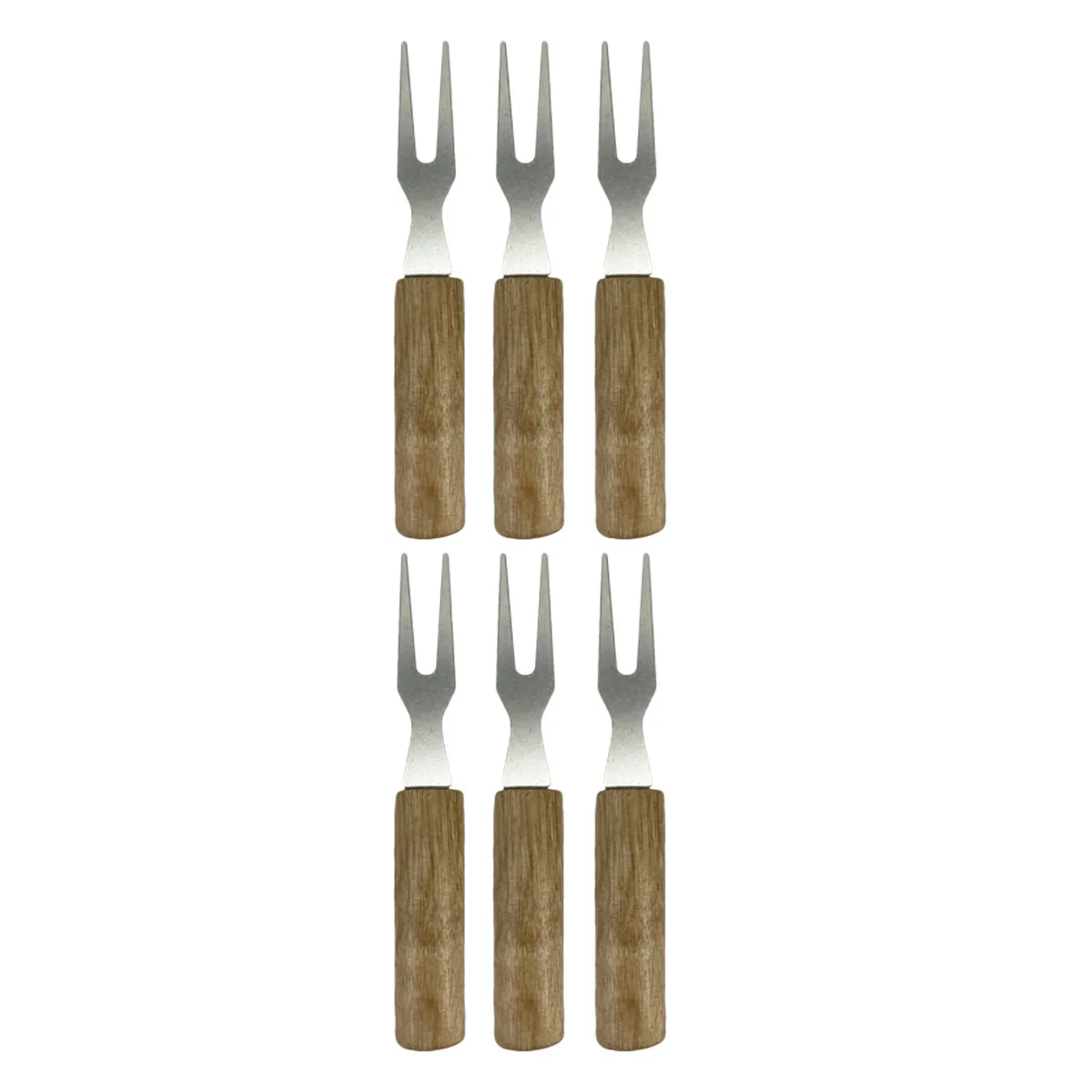 چنگال زیتون خوری مدل دسته چوبی بسته 6 عددی چنگال زیتون خوری مدل دسته چوبی بسته 6 عددی
