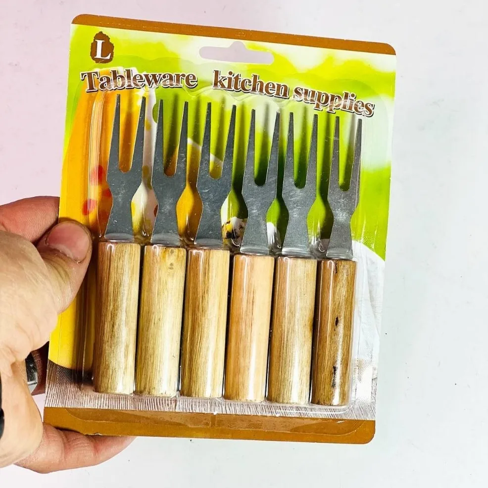 چنگال زیتون خوری مدل L11 کد DGQ50603018 بسته 6 عددی