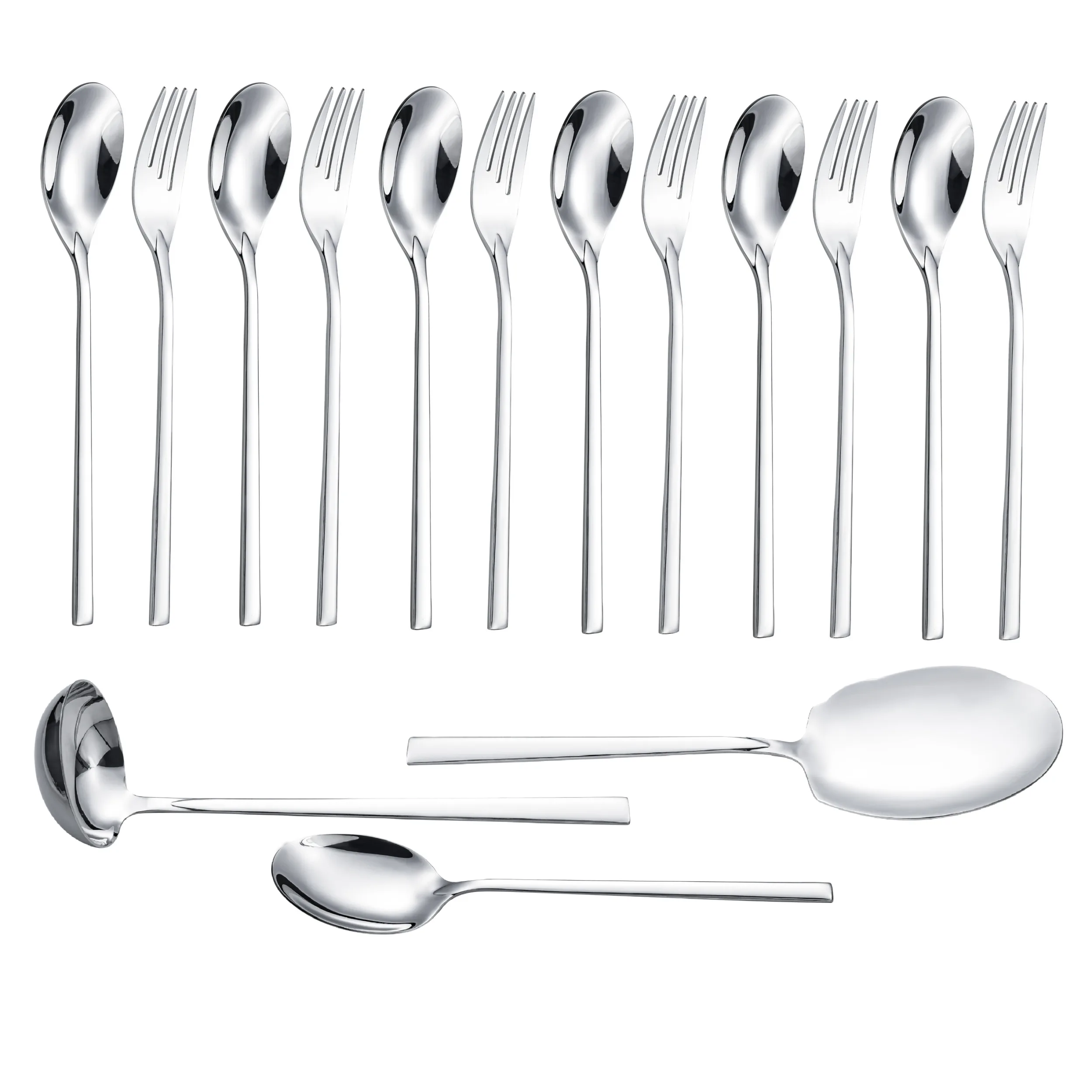 سرویس قاشق و چنگال 15 پارچه جی فی نی مدل G-253