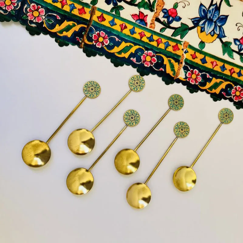 قاشق برنجی مدل گرد کد ZH404.2