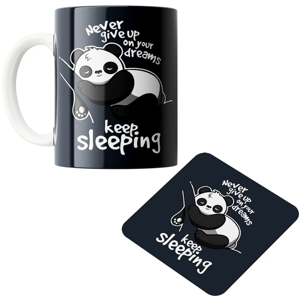 ماگ پاد آفرین مدل پاندا کد z480 به همراه زیر لیوانی