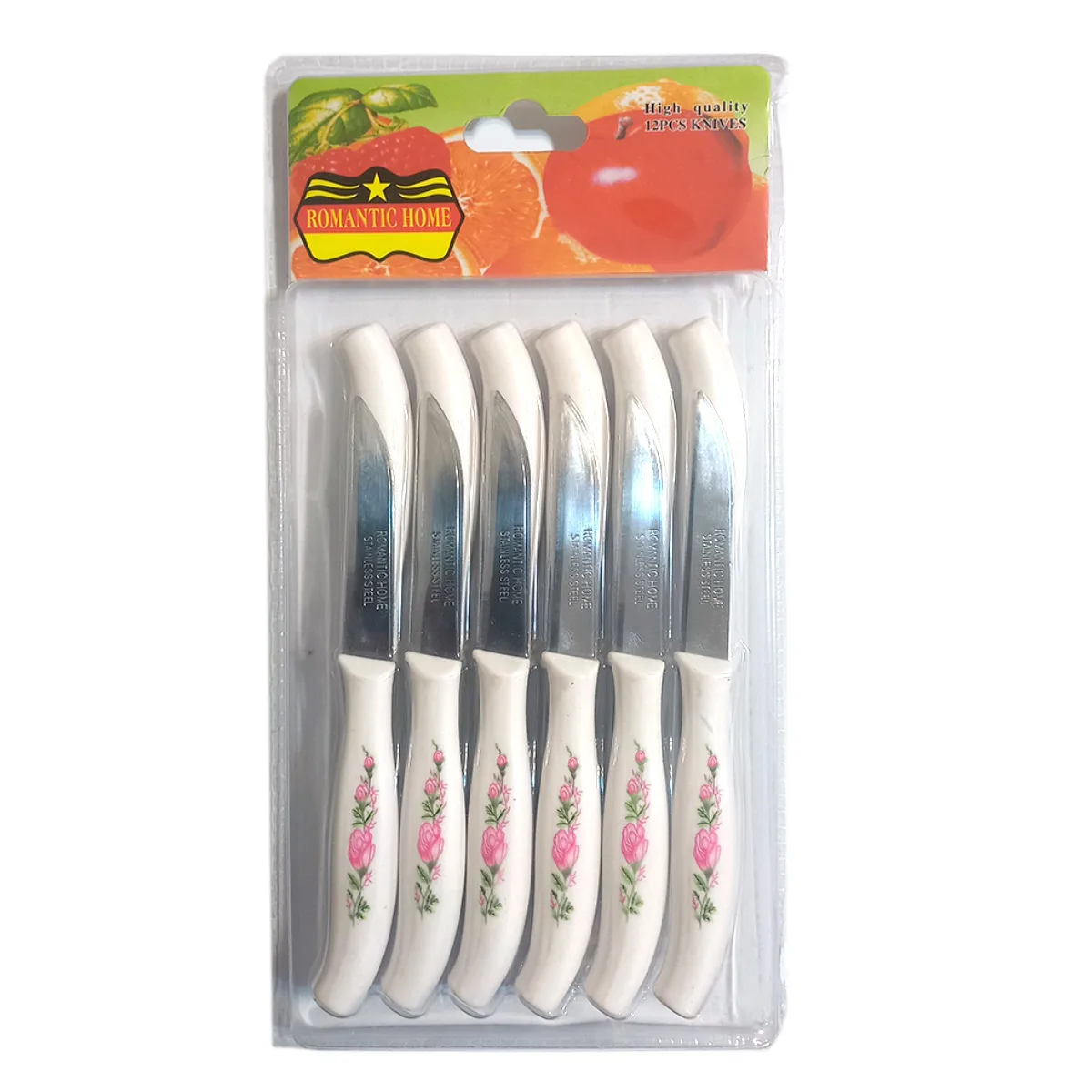 کارد میوه خوری رومانتیک هوم مدل R203 مجموعه 12 عددی