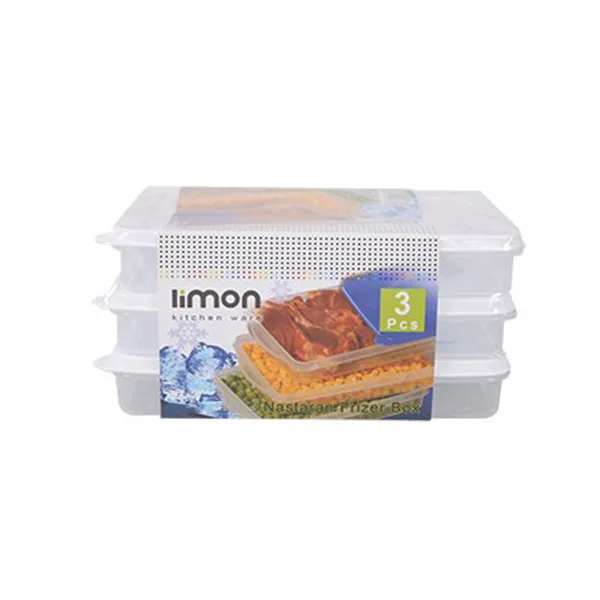 ظرف نگهدارنده لیمون مدل نسترن hm364 بسته 3 عددی