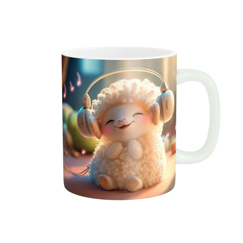 ماگ مدل کارتونی طرح گوسفند کد 04T