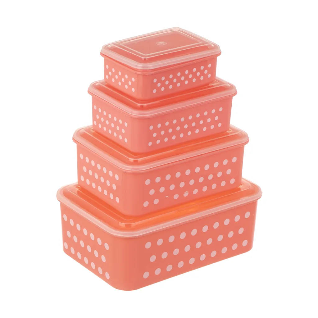 ظرف نگهدارنده فرش کیپس مدل خالدار مجموعه 4 عددی