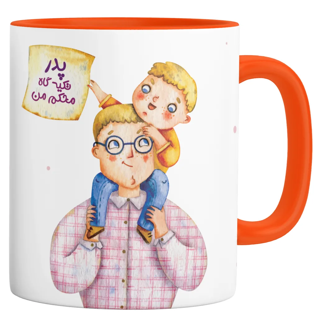 ماگ مدل پدر دسته رنگی کد 9129