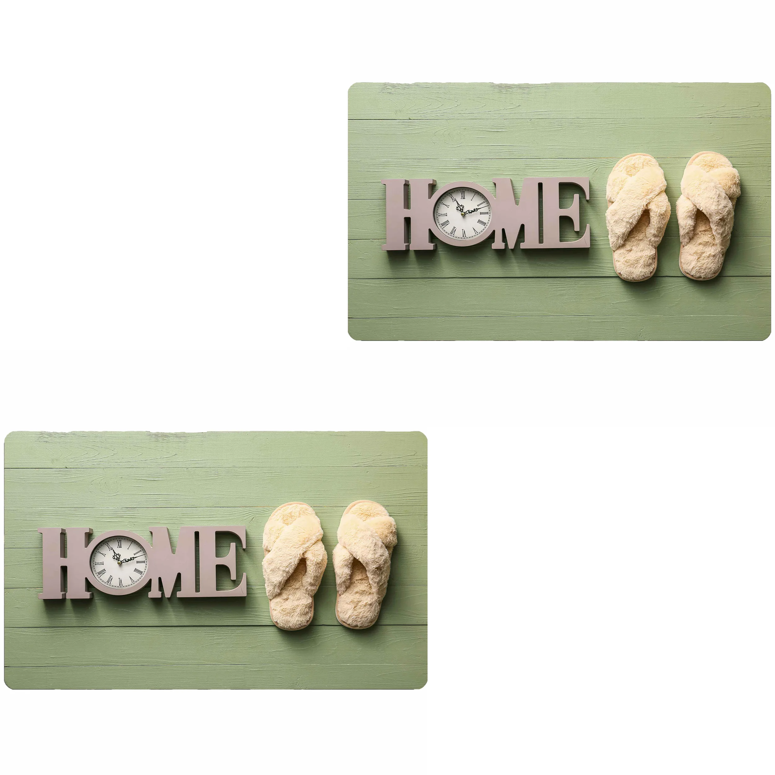 پادری مدل Home رویه مخمل طرح ترک کد D.312 سایز 75x45 سانتی متر مجموعه دو عددی