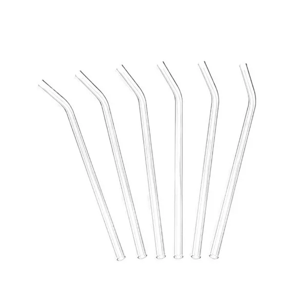 نی نوشیدنی مدل شیشه ای کد LP1037 بسته 6 عددی