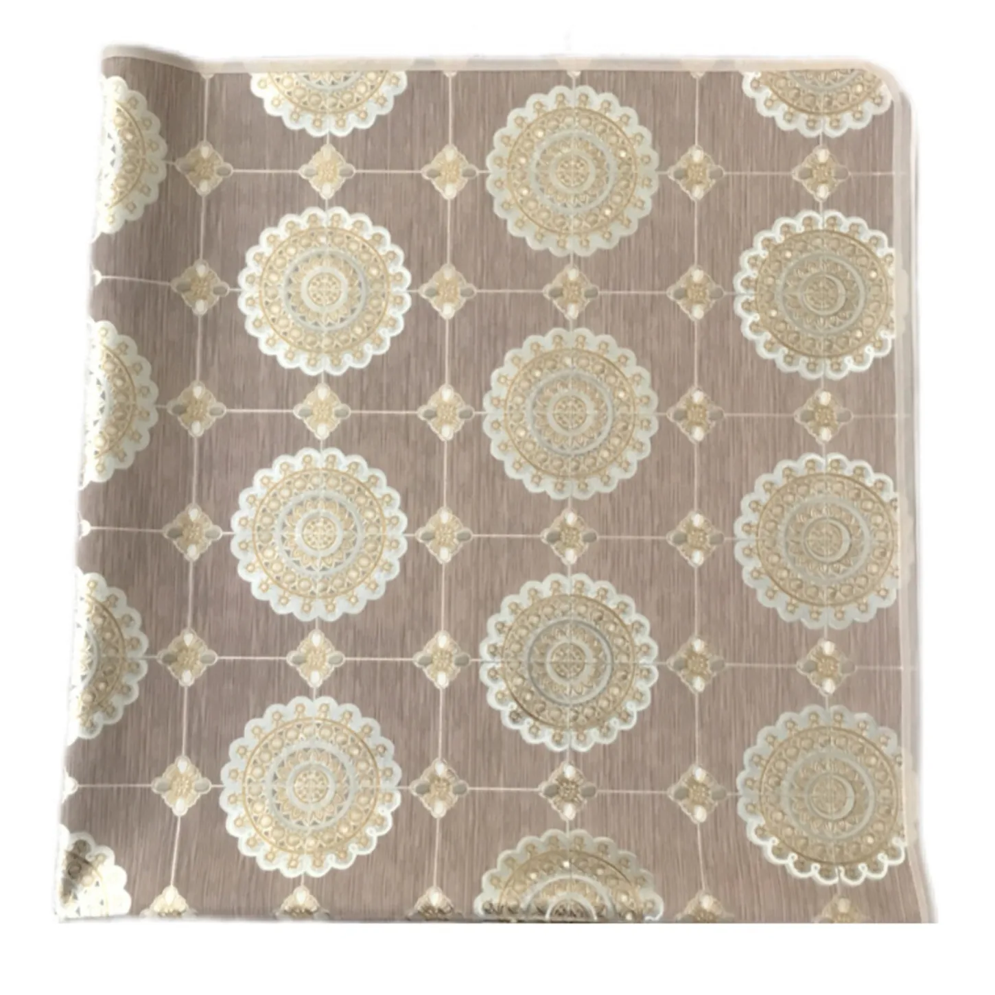 سفره 4 نفره مدل لوتوس طرح پشت نخی سایز 100×100 سانتی متر کد 04