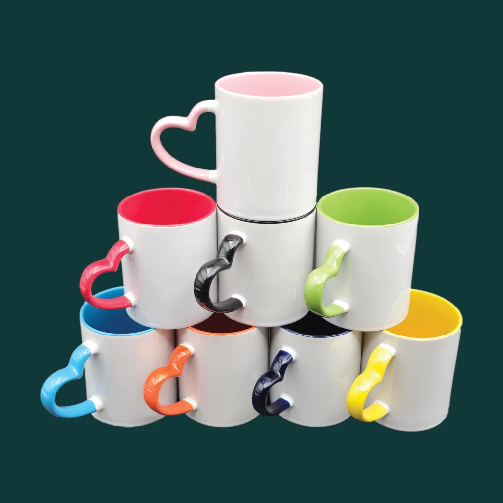 ماگ مدل پدر و دختر دسته قلبی کد 9145