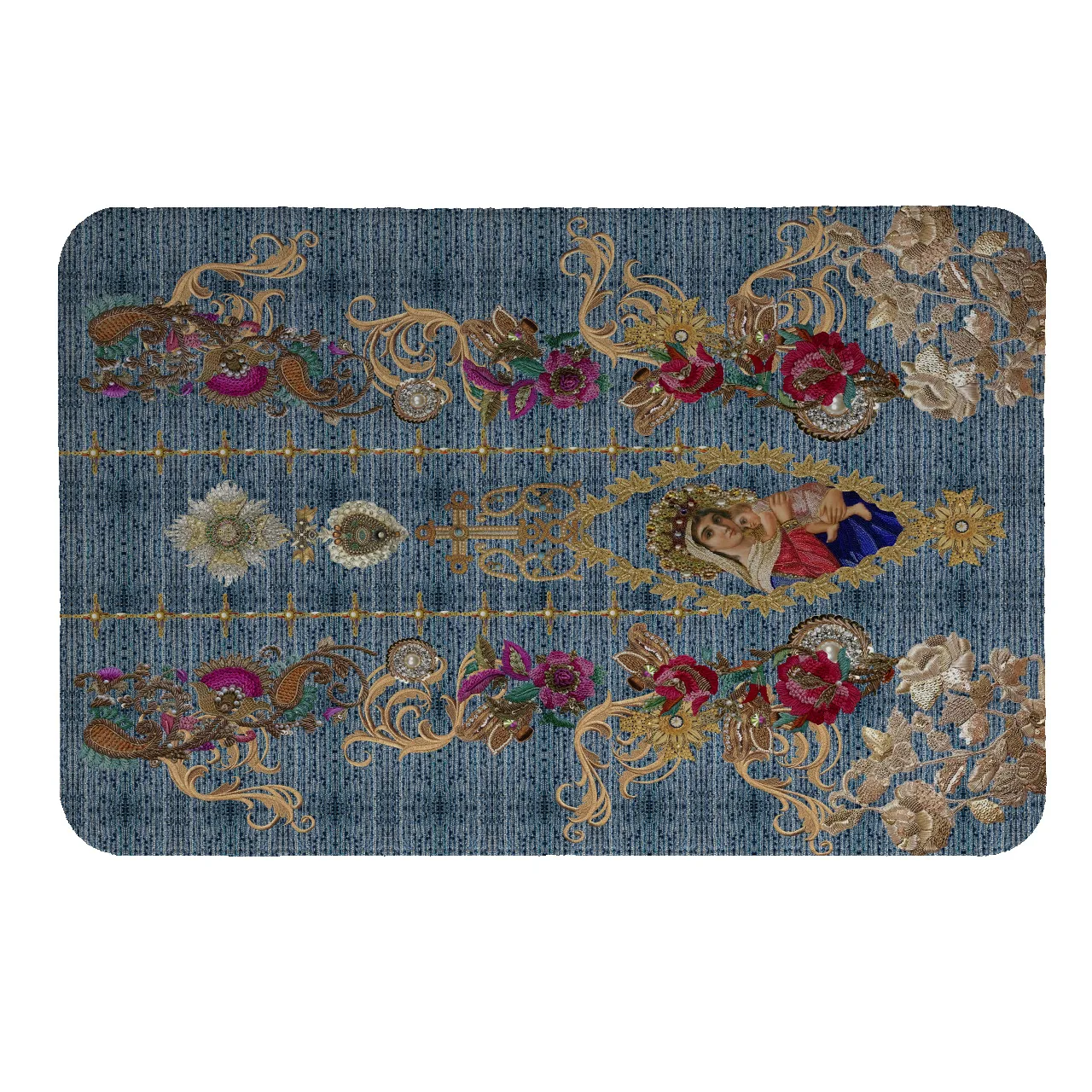 پادری طرح گل کد 5231 سایز 110× 80 سانتی متر