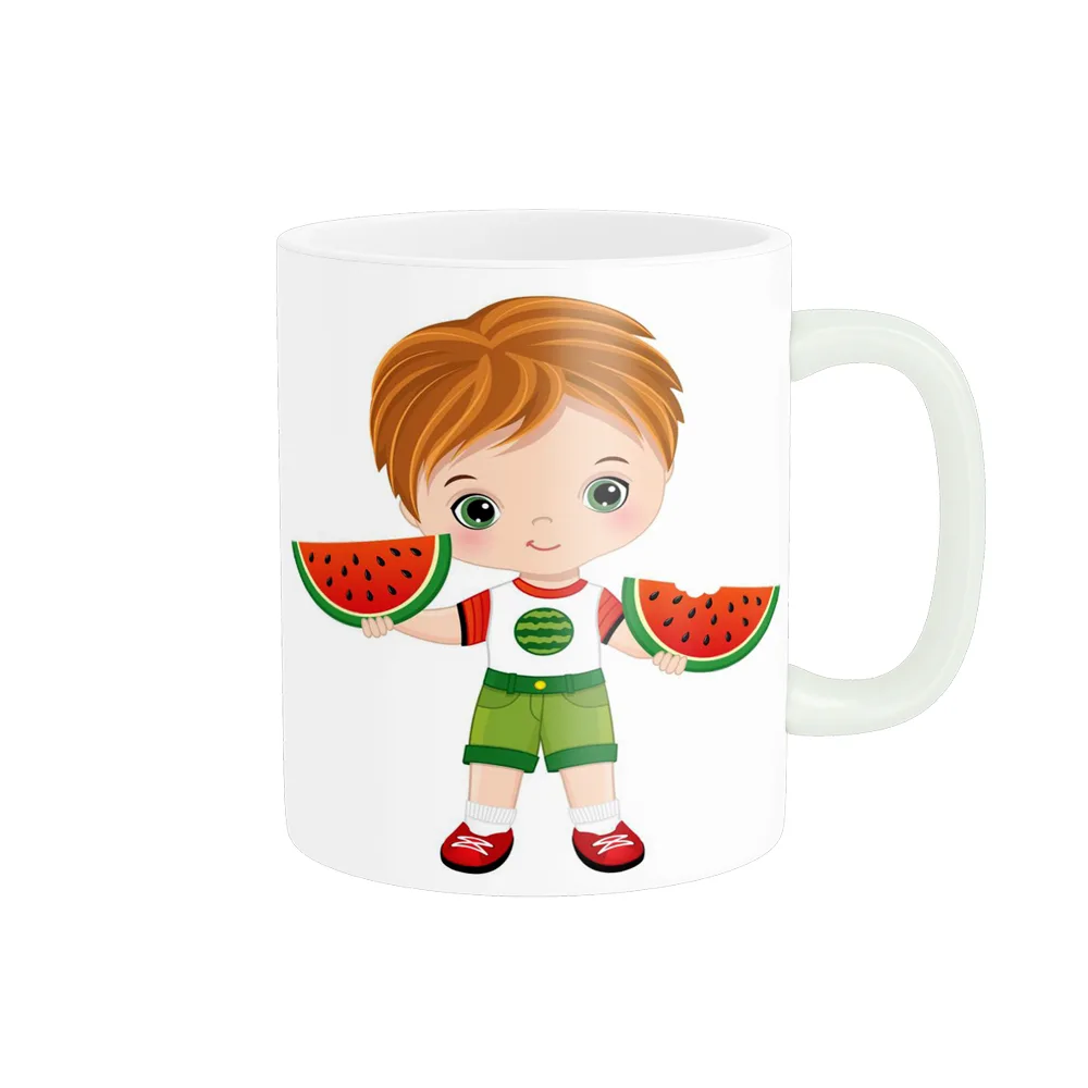 ماگ پادآفرین مدل یلدایی شب یلدا شب چله طرح انار و هندوانه کد p2665