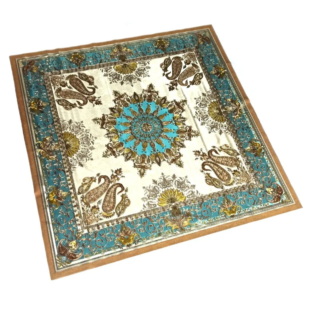 سفره چهار نفره طرح ترمه مدل پشت نخی