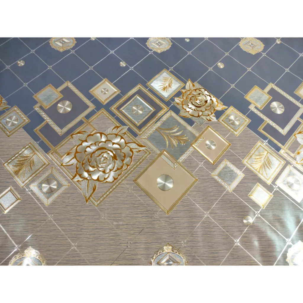 سفره 10 نفره مدل لایت پشت نخی طلاکوب