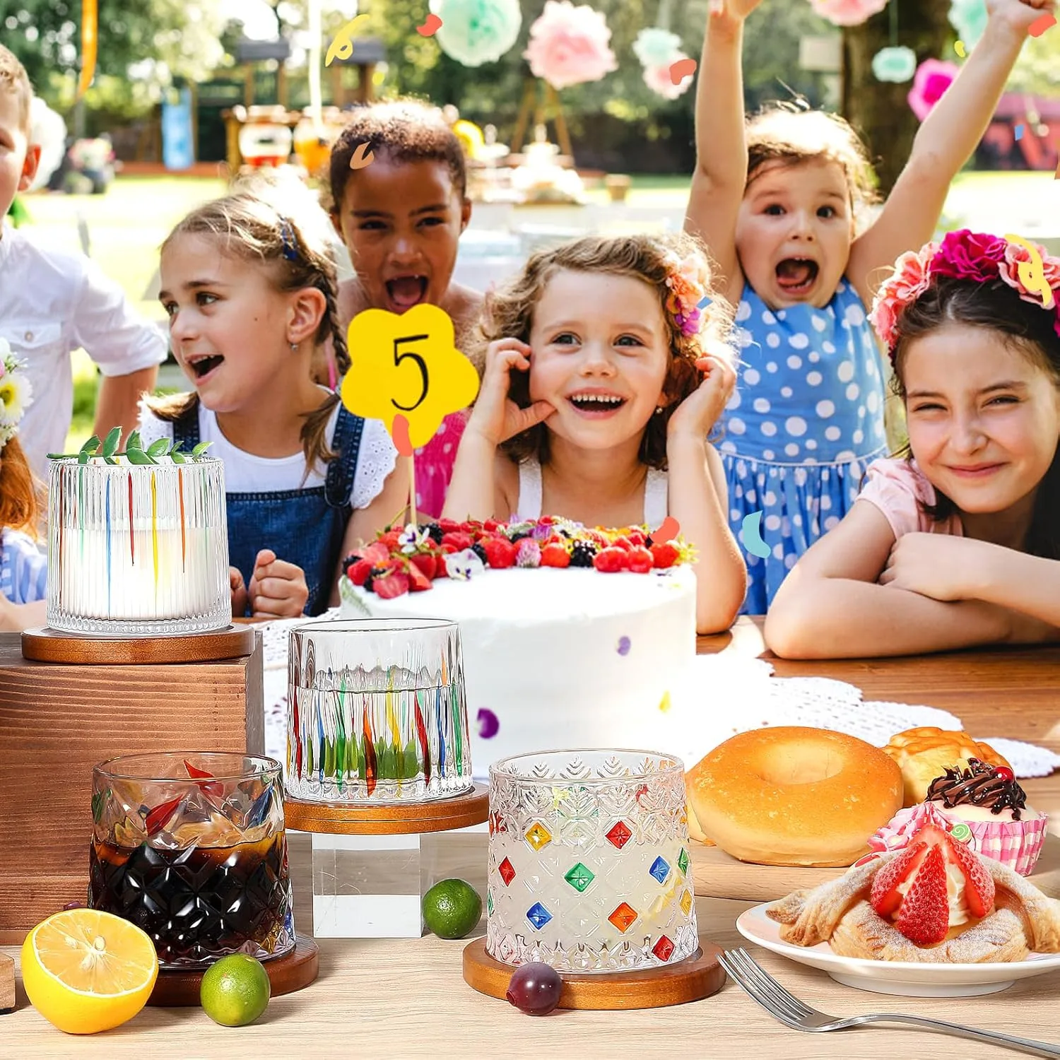 لیوان مدل چرخشی رنگی کد 1369n 2به همراه زیر لیوانی بامبو