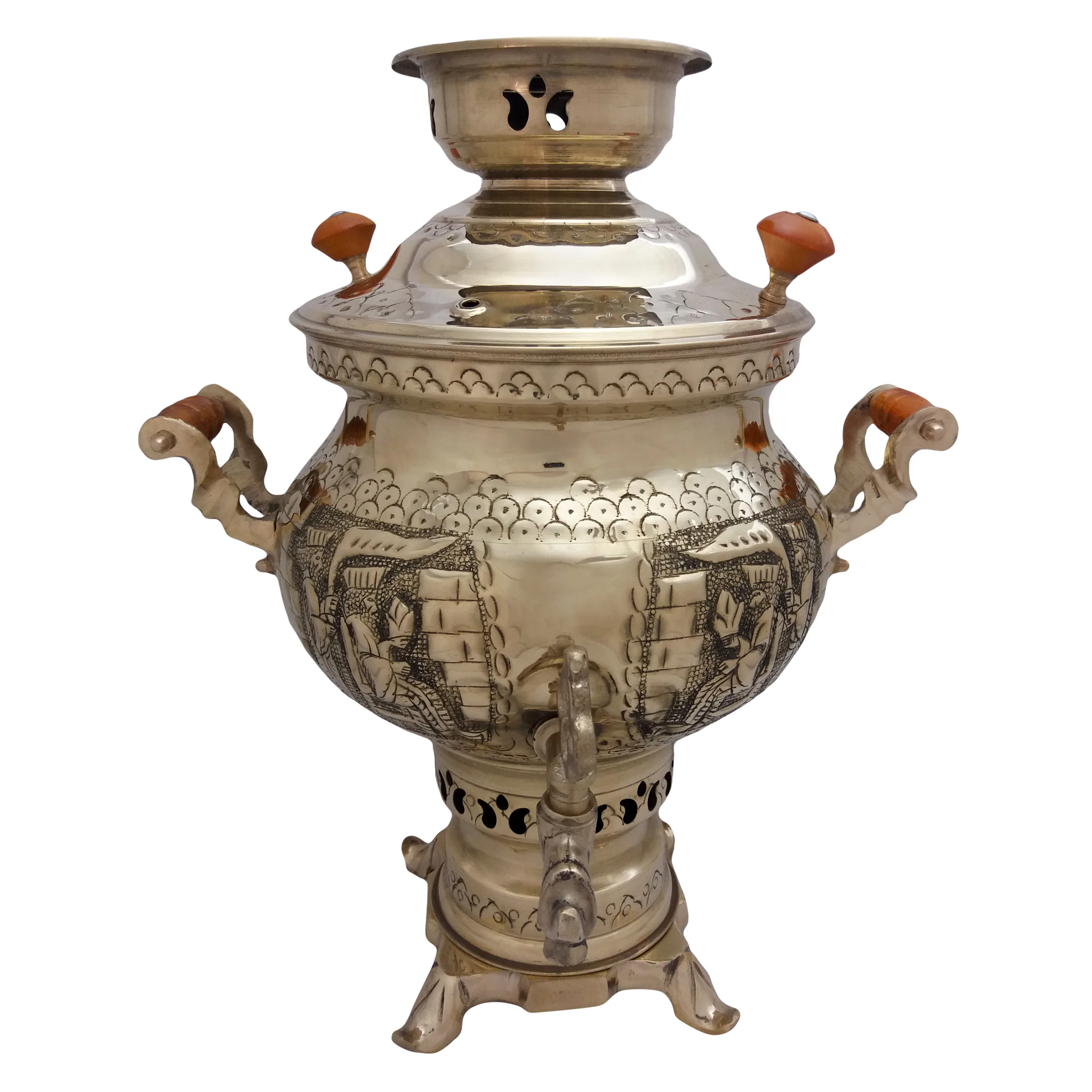 سماور زغالی گلستان مدل norsha-z405 ظرفیت 6 لیتر سماور زغالی گلستان مدل norsha-z405 ظرفیت 6 لیتر