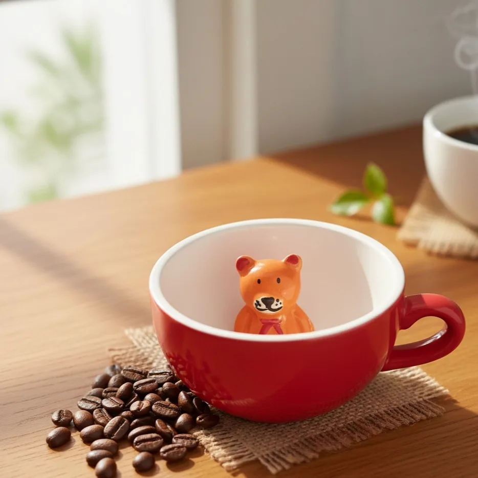 ماگ فانتزی مدل داخل عروسکی کد Bear-12