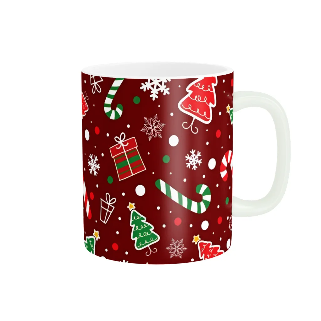 ماگ پاد آفرین مدل کریسمس کد DKC1313 به همراه زیر لیوانی