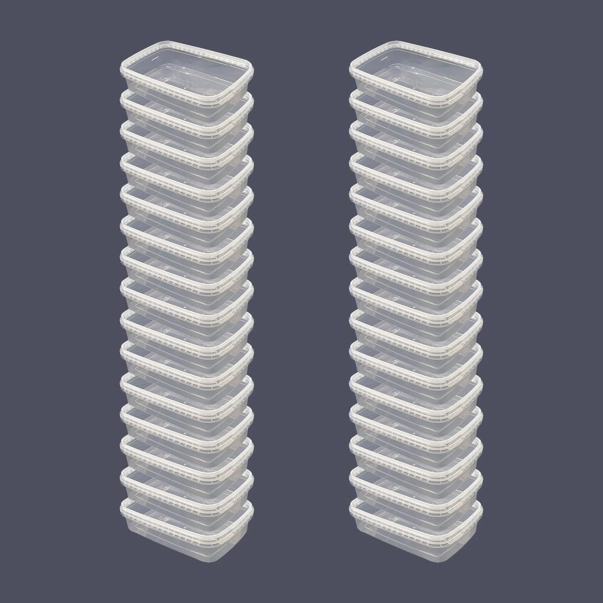 ظرف نگهدارنده پولاد پویش مدل فریزری و مایکروویوی طرح شفاف کد 700cc بسته 30 عددی