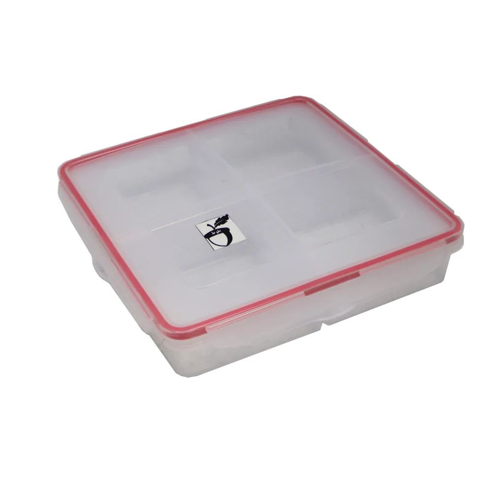 ظرف نگهدارنده مدل بلوط طرح 4 خانه کد YPLM-ORDO-22x22CM