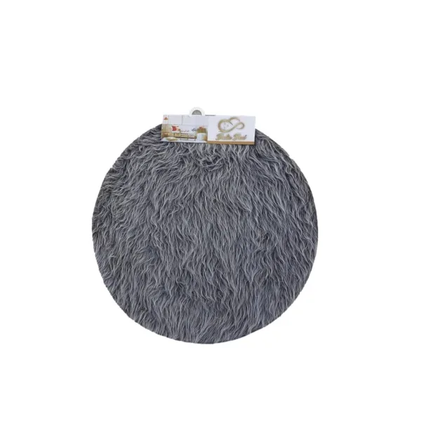 پادری مدل خز طرح گرد کد 468 سایز 76x76 سانتی متر