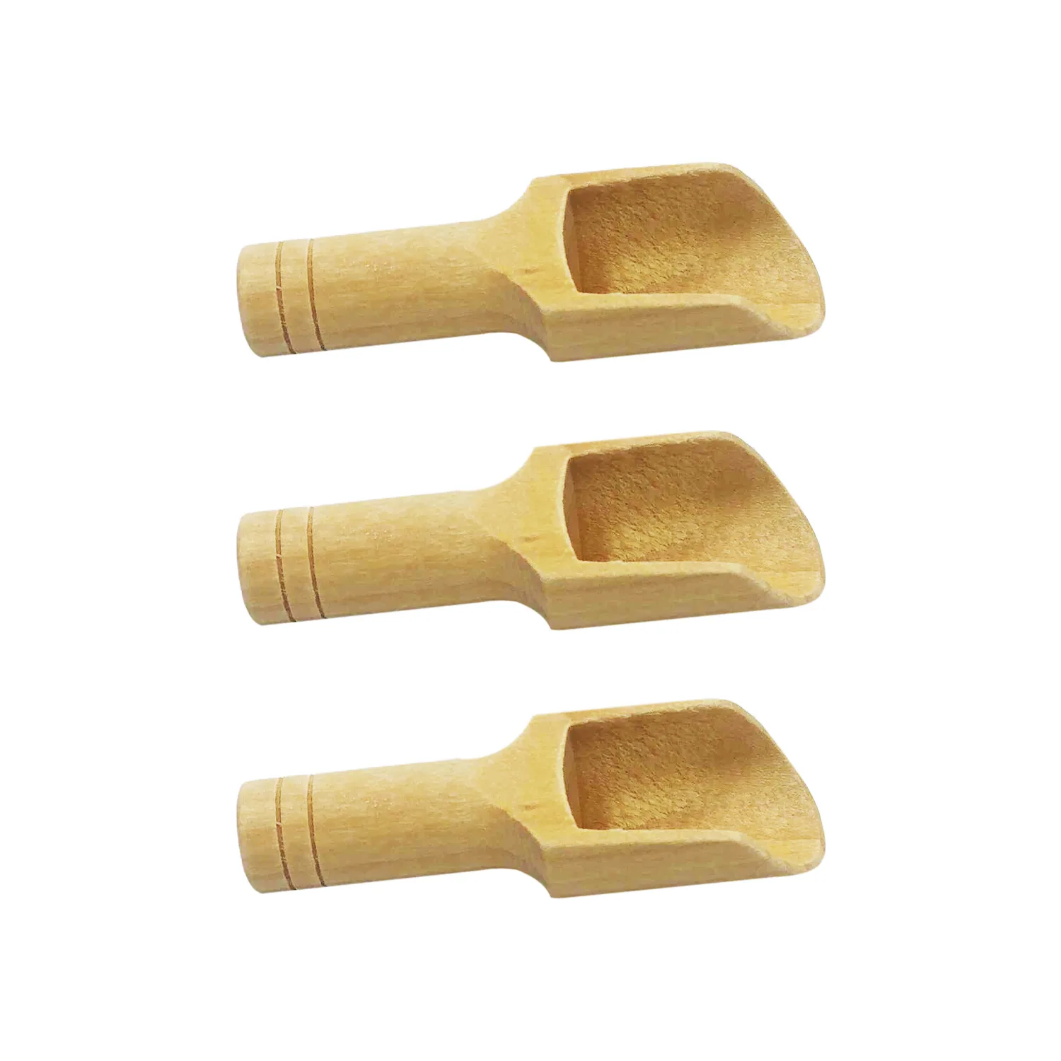 قاشق ادویه مدل چوبی کد GK44 - مجموعه 3 عددی