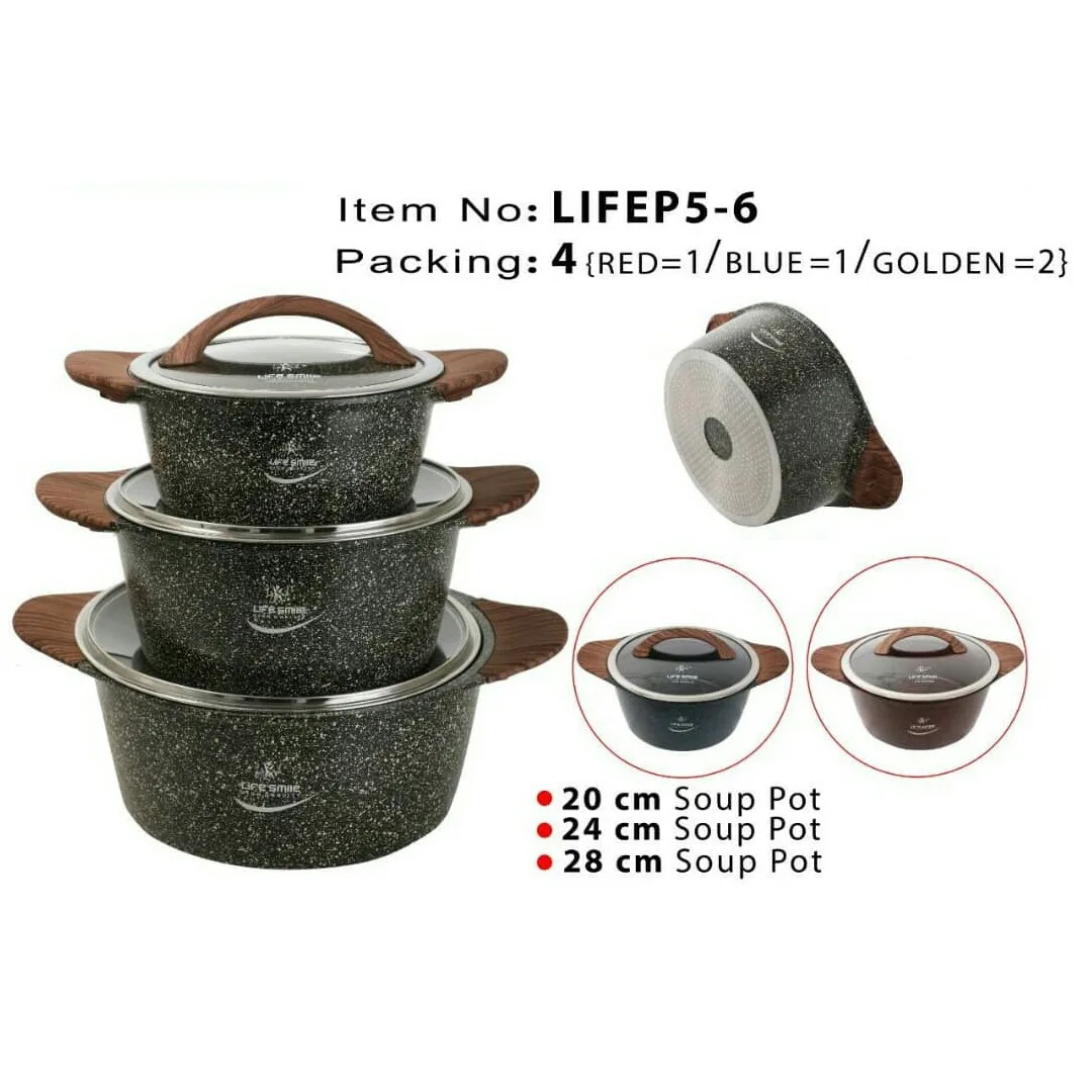 سرویس قابلمه 6 پارچه لایف اسمایل مدل LIFE P5