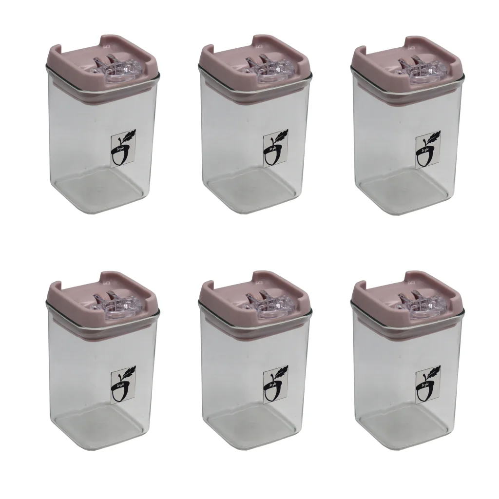 ست جای ادویه 6 پارچه مدل بلوط کد YP-SIZE2-7.5x7.5x13CM