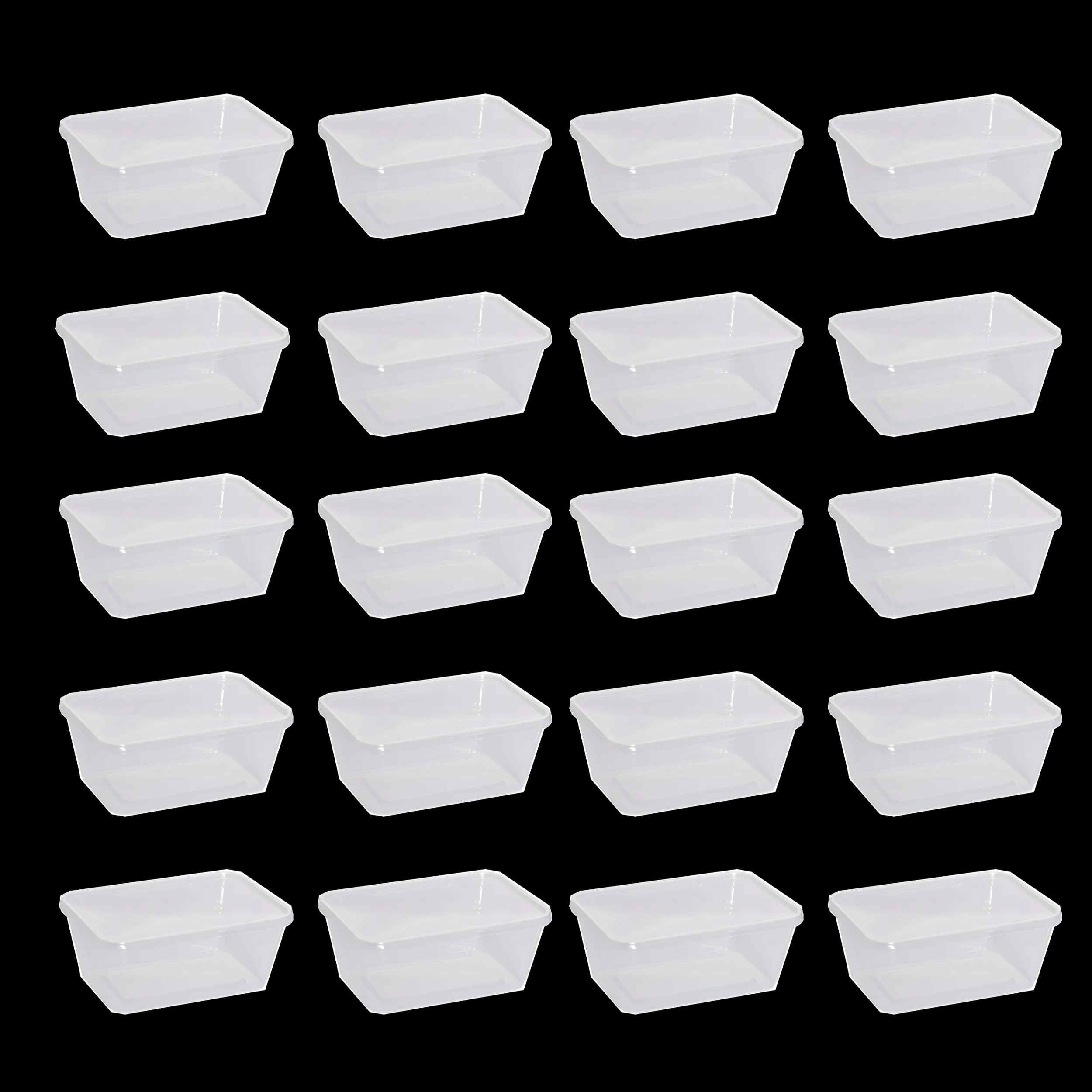 ظرف نگهدارنده پولاد پویش مدل مستطیل مجموعه 20 عددی