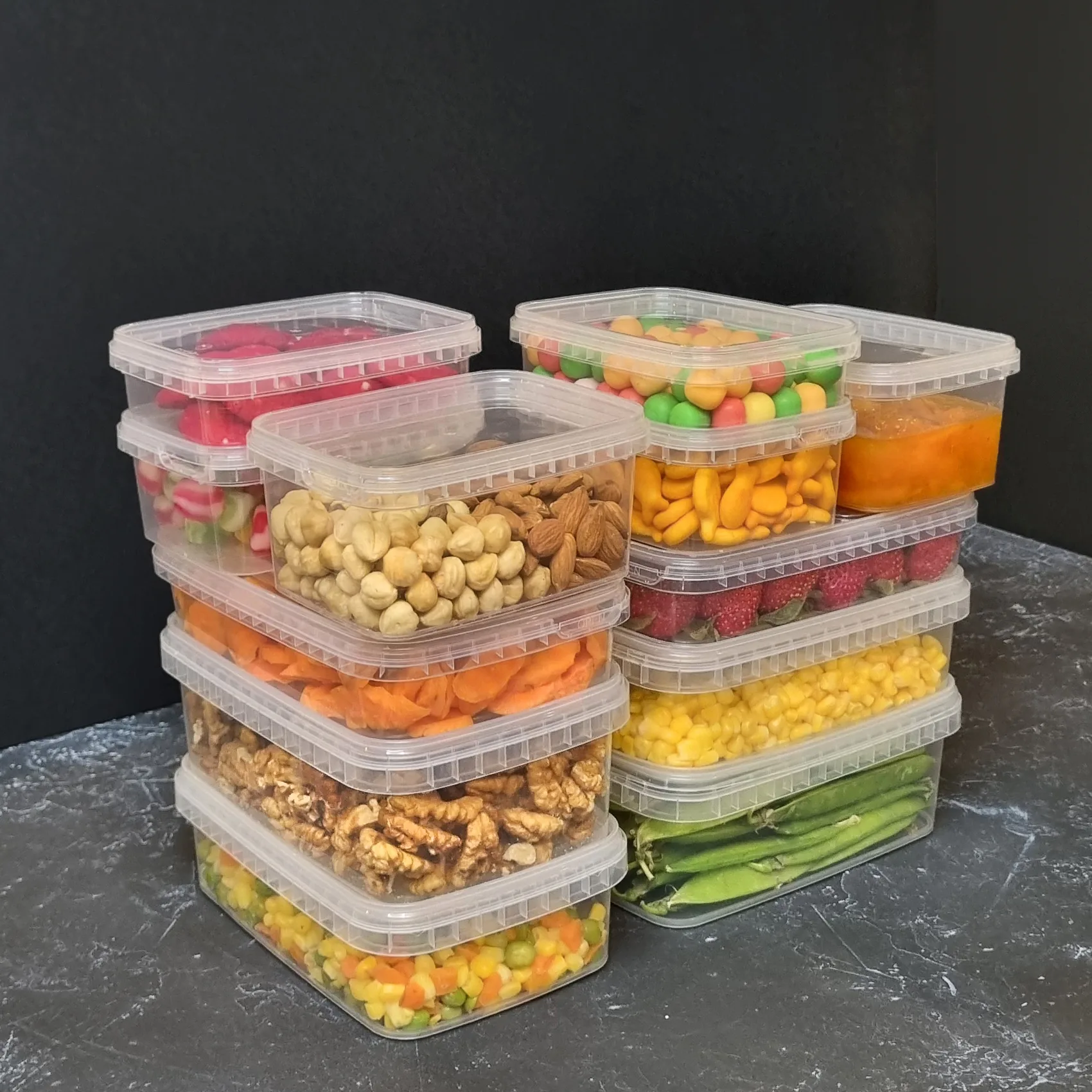 ظرف نگهدارنده پولاد پویش مدل فریزری و ماکروویوی کد 202 مجموعه 17 عددی