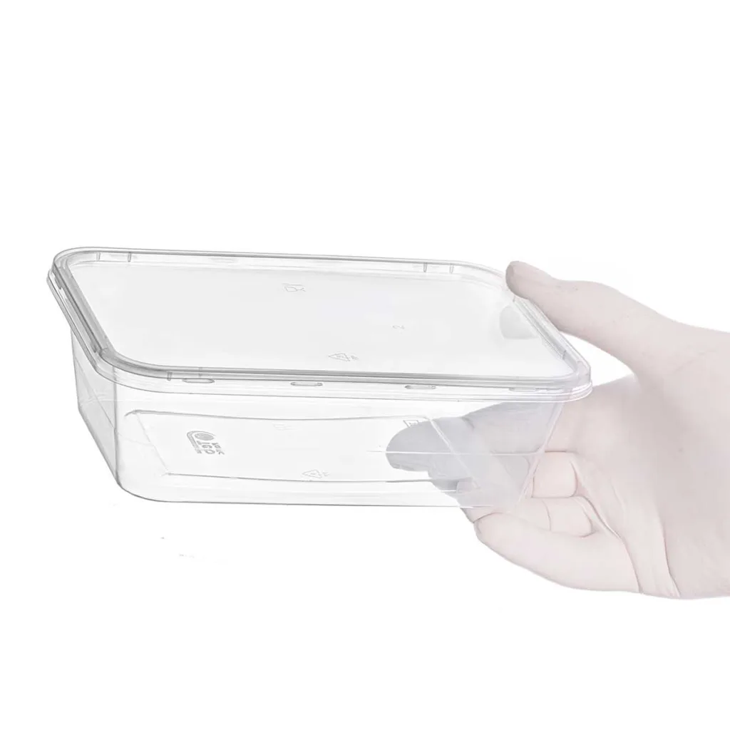 ظرف نگهدارنده مدل فریزری و مایکروویوی طرح شفاف کد 750cc بسته 5 عددی