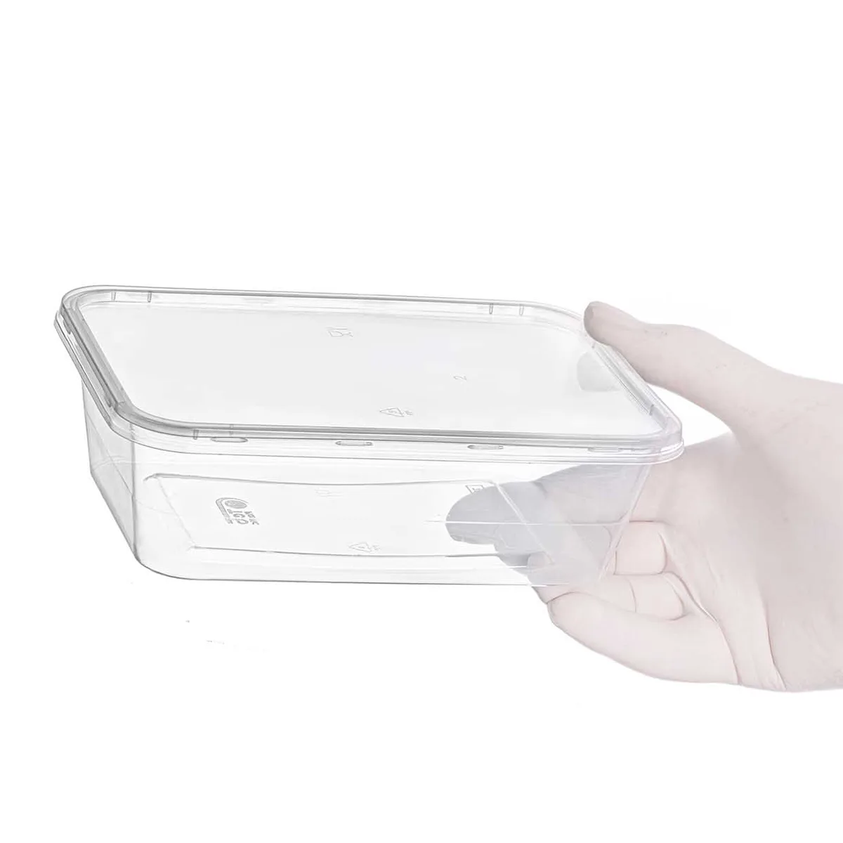 ظرف نگهدارنده مدل فریزری و مایکروویوی طرح شفاف کد 750cc بسته 5 عددی