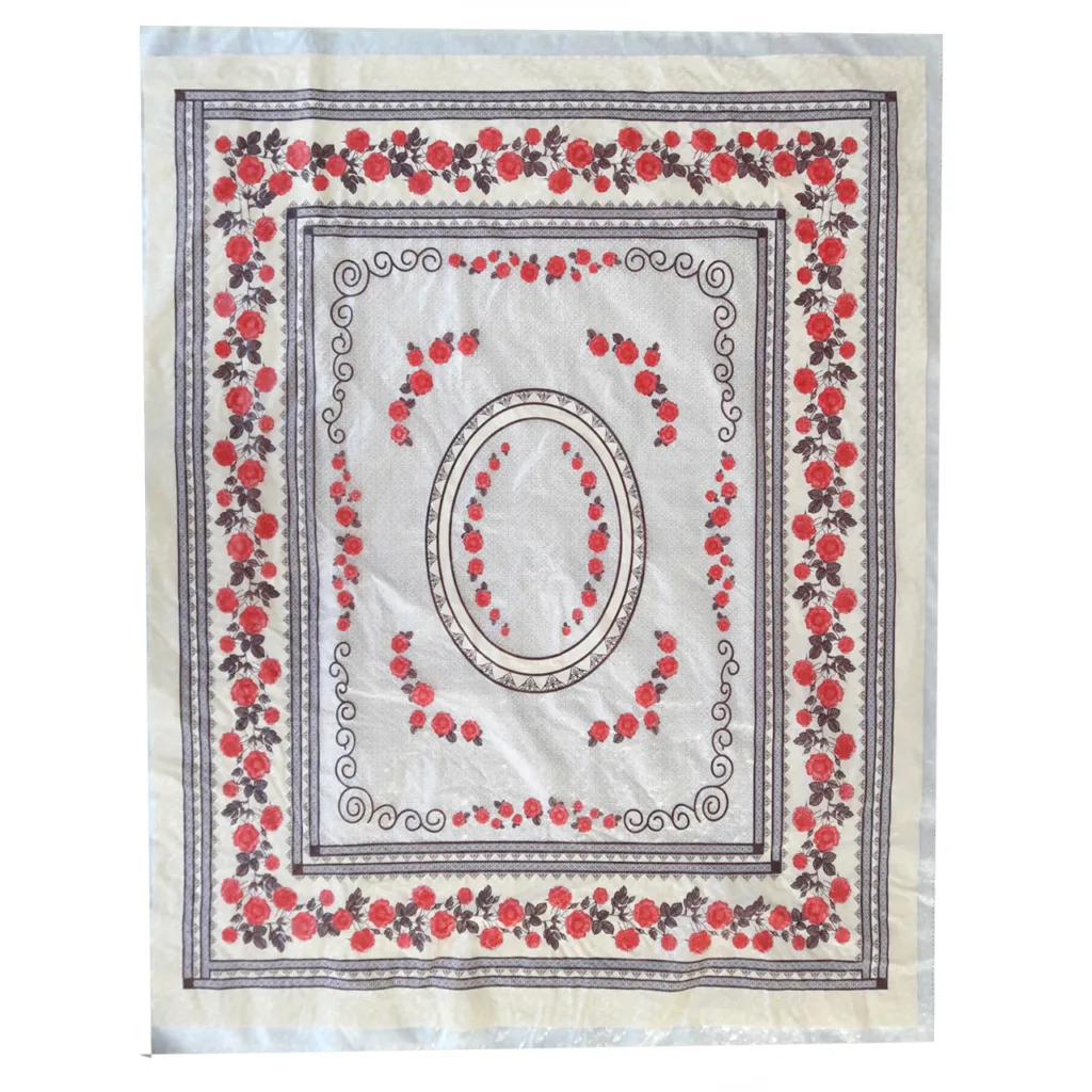 سفره 4 نفره طرح گل رز قرمز کد lab44