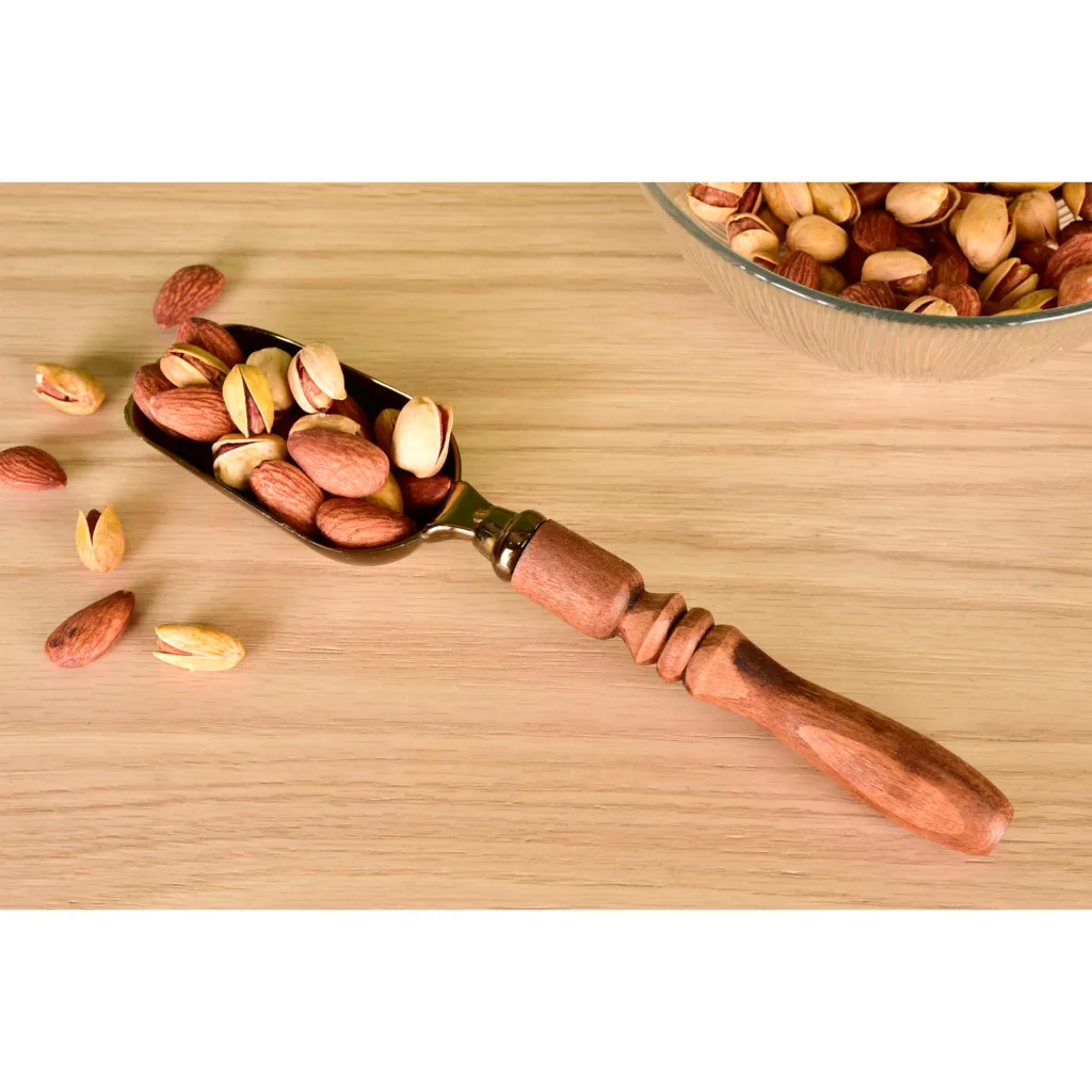 قاشق آجیل خوری مدل دسته چوبی