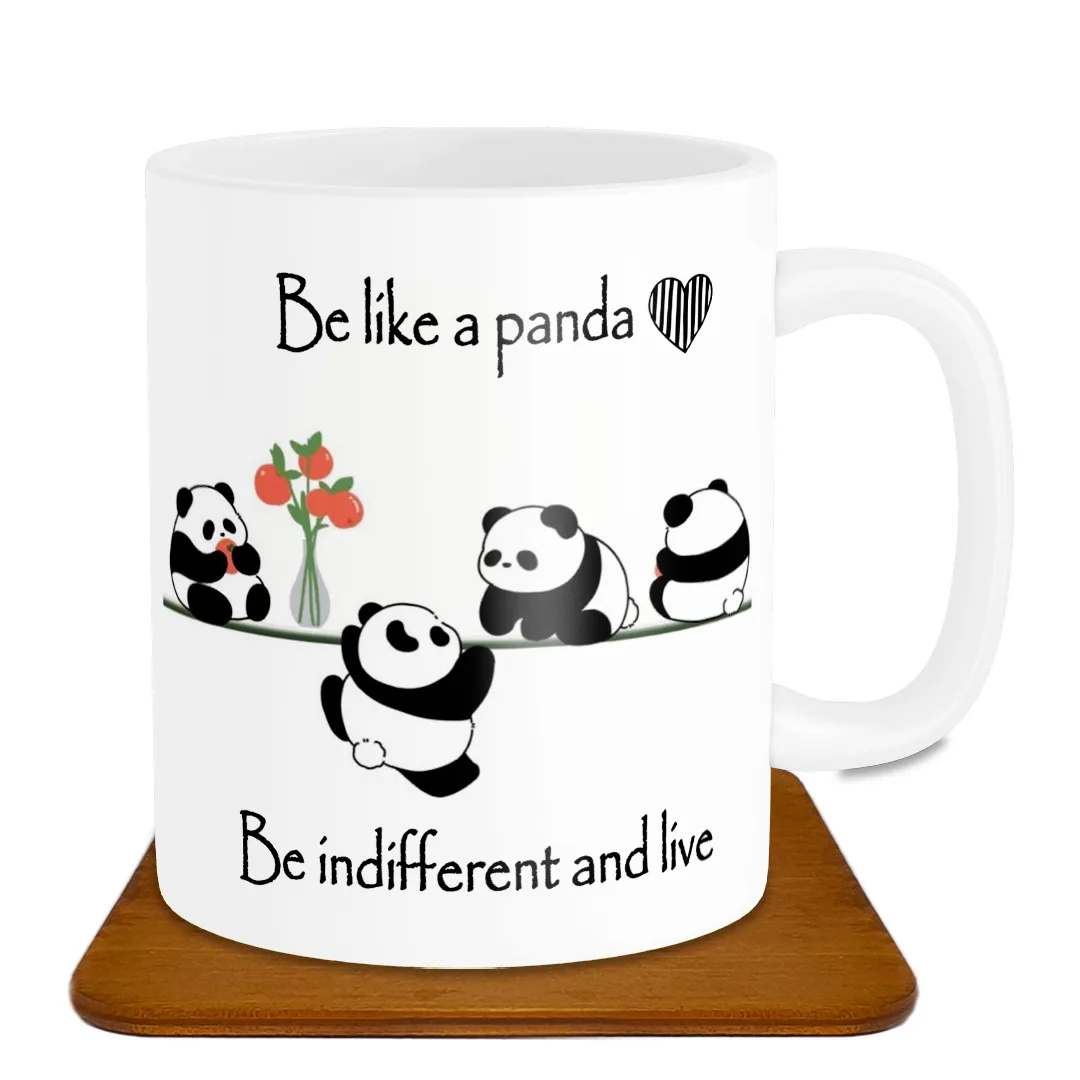 ماگ طرح پاندا مدل SF1001 به همراه زیر لیوانی