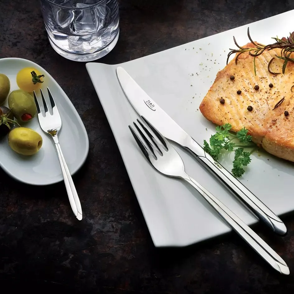 سرویس قاشق و چنگال 24 پارچه ناب استیل مدل پالرمو