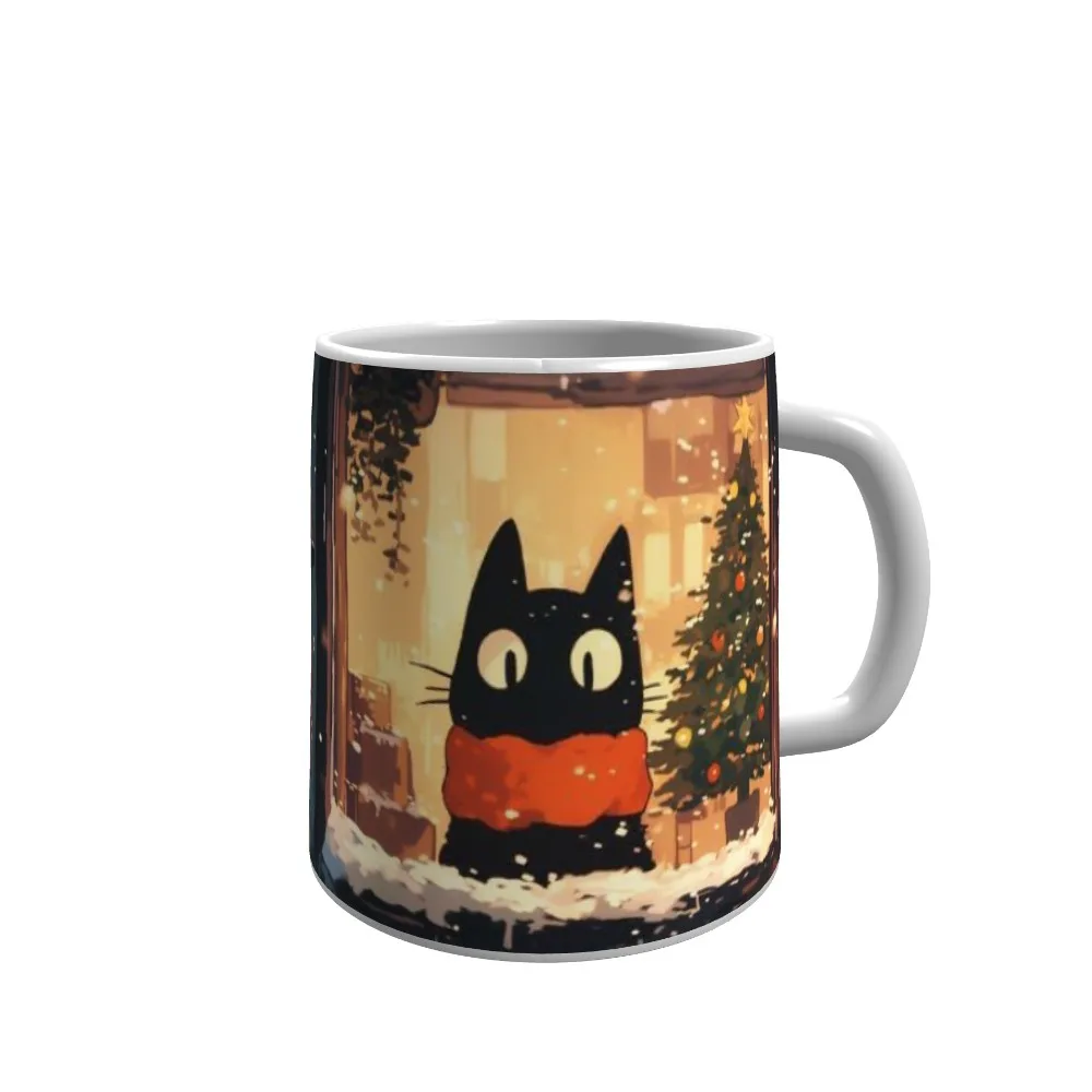 ماگ پاد آفرین مدل گربه کریسمس کد z344