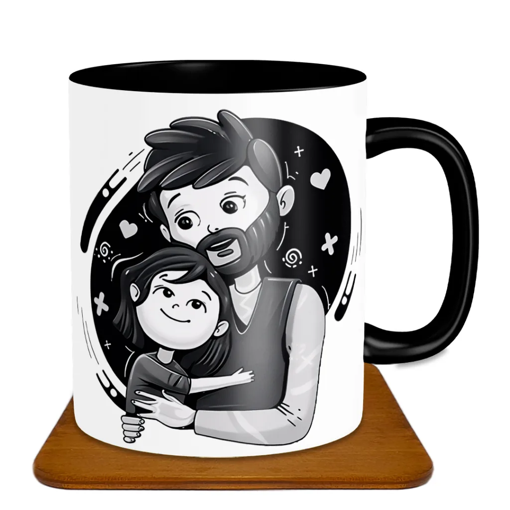 ماگ طرح پدر مدل SF1032 به همراه زیر لیوانی