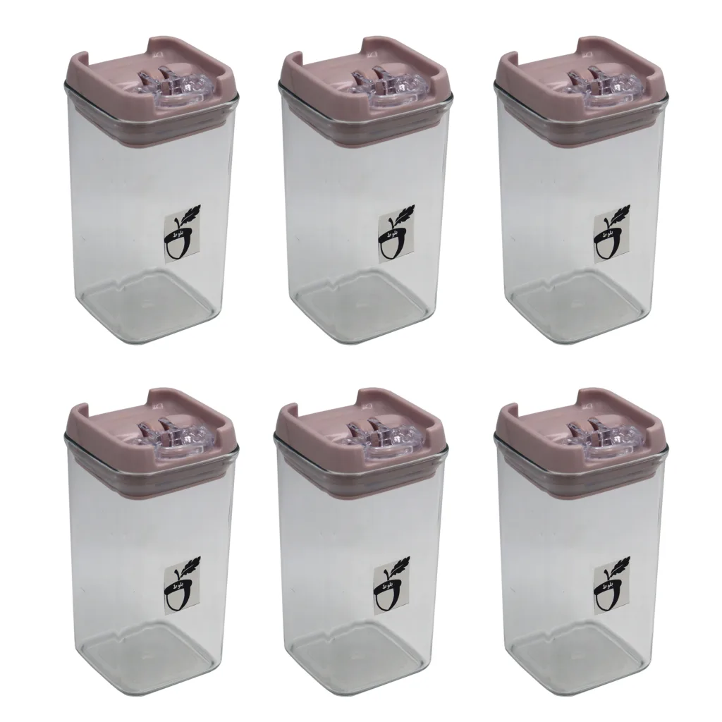 ست جای ادویه 6 پارچه مدل بلوط کد YP-SIZE1-500ML