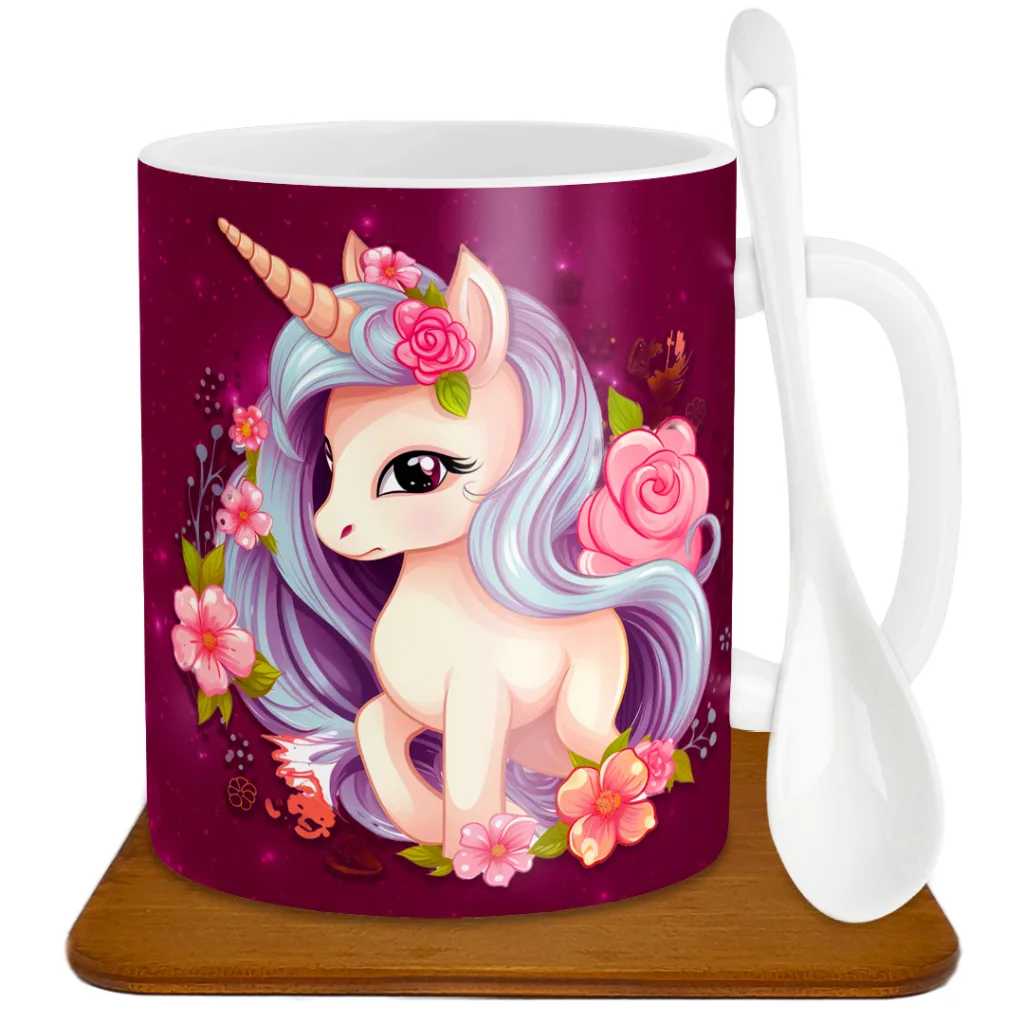 ماگ طرح اسب تک شاخ یونیکورن مدل S1005