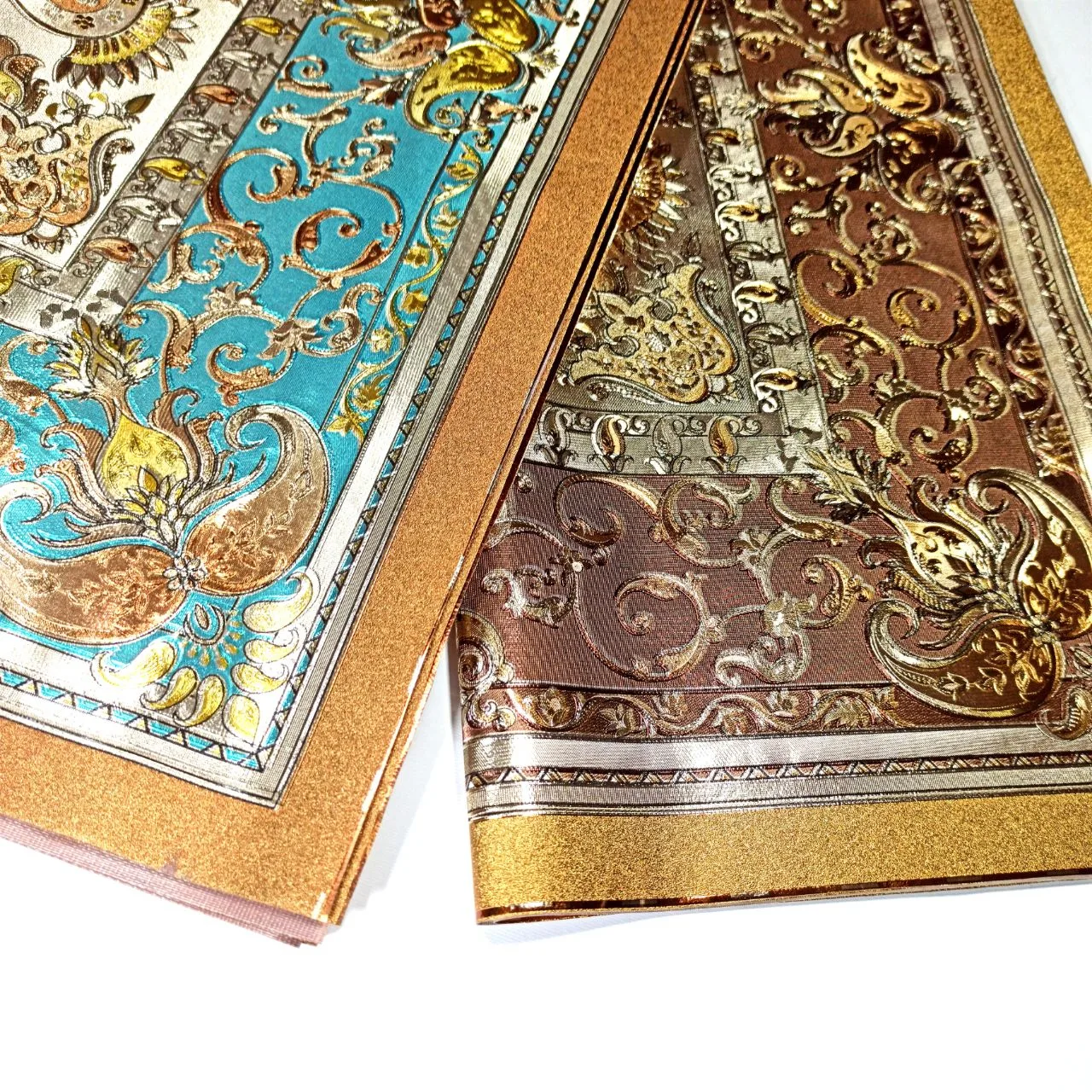 سفره چهار نفره طرح ترمه مدل پشت نخی رزین سایز 100×100 سانتی متر