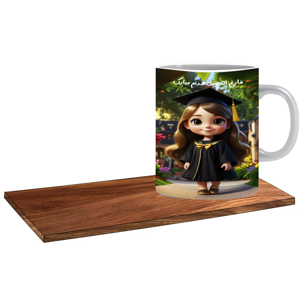 ماگ ال ایکس پی مدل کادو فارغ التحصیلی کد 461 به همراه زیر لیوانی