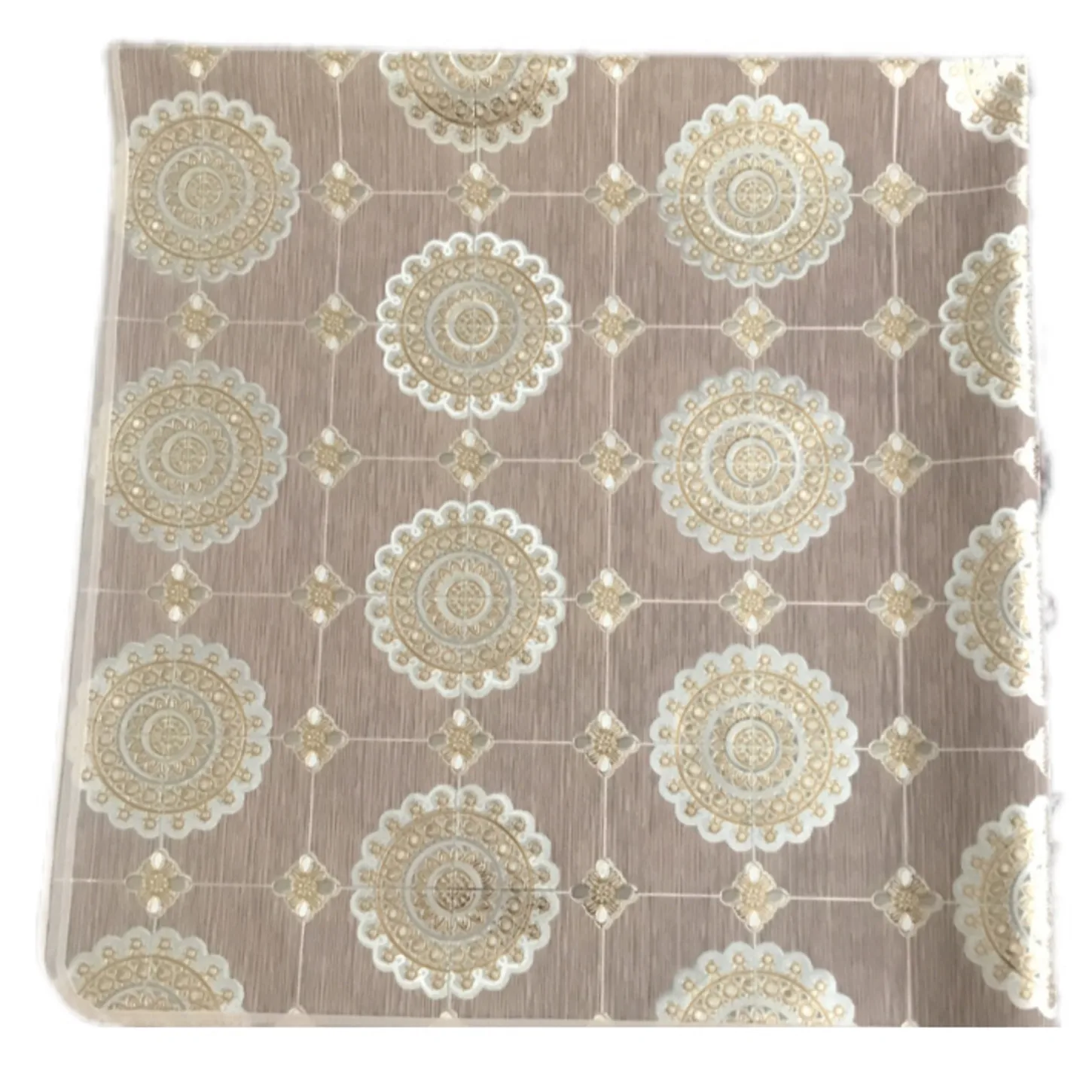 سفره 4 نفره مدل لوتوس طرح پشت نخی سایز 100×100 سانتی متر کد 04