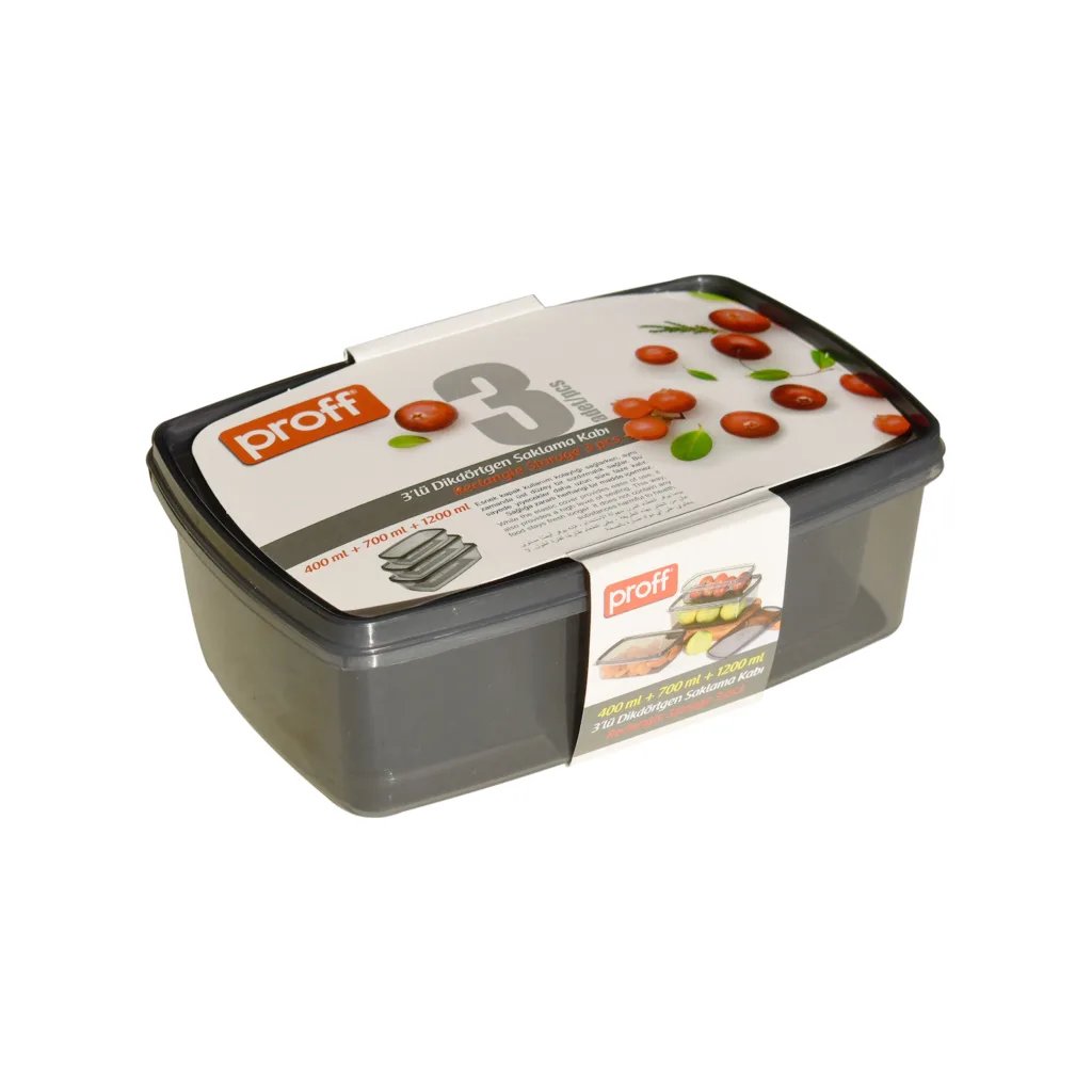ظرف نگهدارنده پروف مدل N - 2601548 مجموعه 3 عددی
