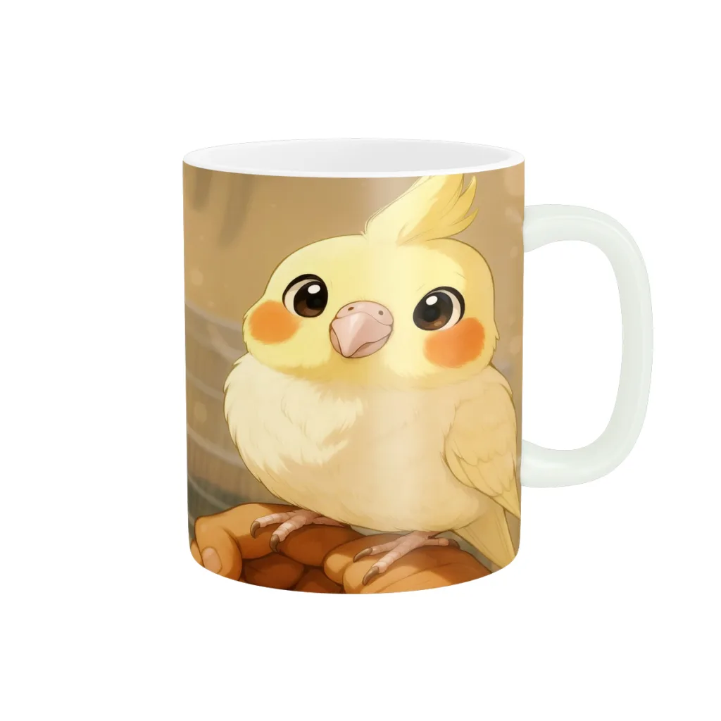 ماگ پاد آفرین مدل فانتزی طرح پرنده عروس هلندی کد p11170