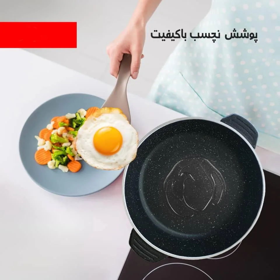 سرویس قابلمه و تابه گرانیتی 7 پارچه ژوپیتر کد 07
