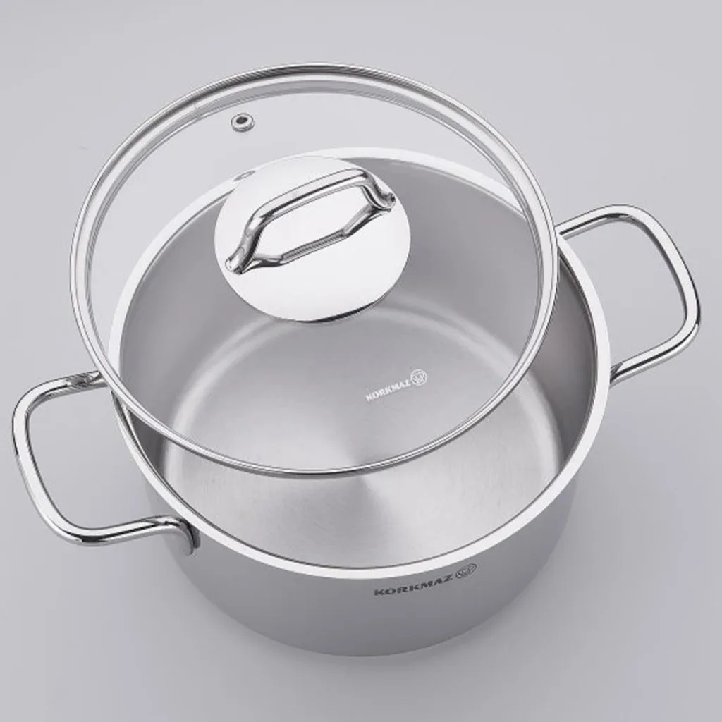 سرویس قابلمه تابه استیل 9 پارچه کرکماز طرح Perla کد A1609