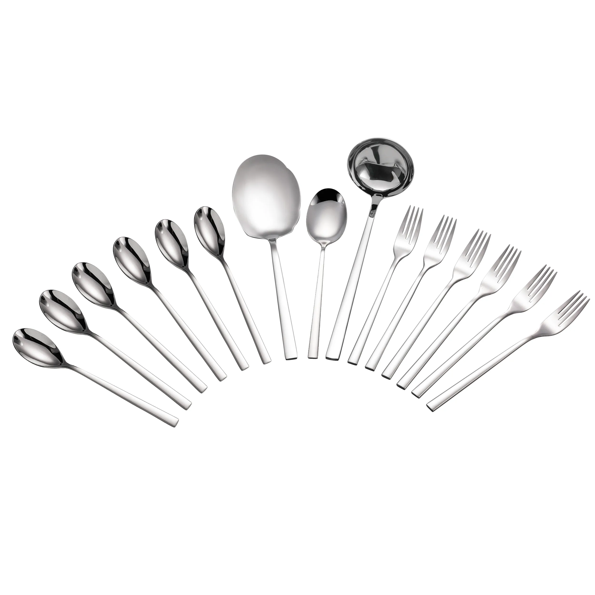 سرویس قاشق و چنگال استیل 15 پارچه جی فی نی مدل G-61 مناسب 6 نفر سرویس قاشق و چنگال استیل 15 پارچه جی فی نی مدل G-61 مناسب 6 نفر